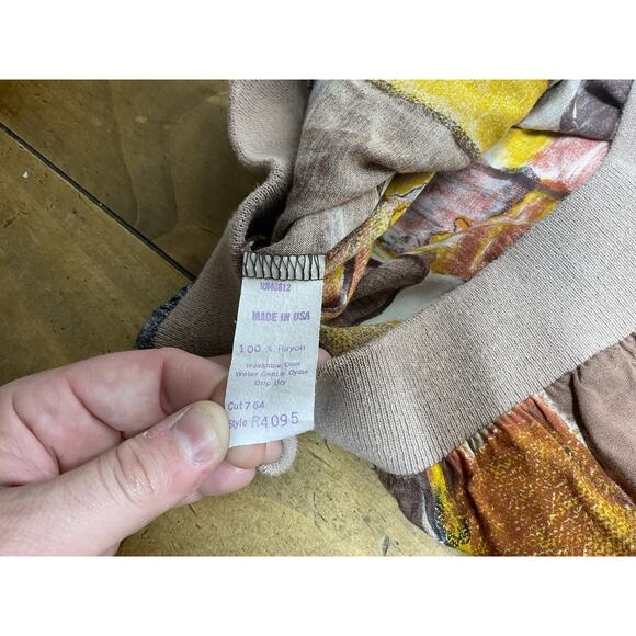 Alan Stuart Shirt Mens Multicolor Abstract Art Pullover Short Sleeve Banded XL - Picture 11 of 12